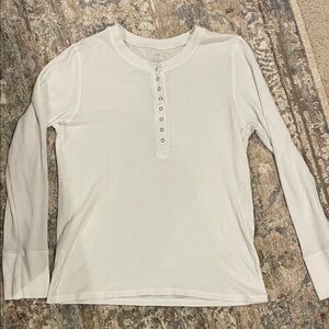 Aerie White Long Sleeve Button Down